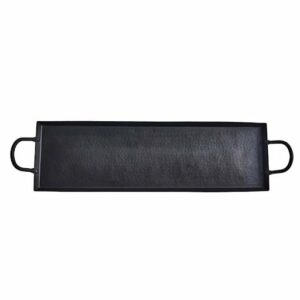 Black Hammered Stainless Tray with Handles - Normal