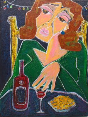 Oil pastels on canvas
