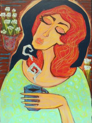 Oil pastels on canvas