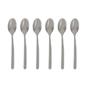 Abert Step Teaspoon in Matte Silver