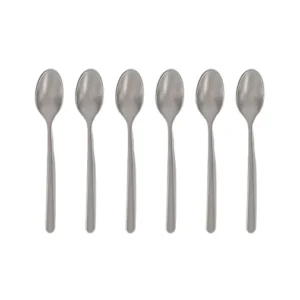 Abert Step Moka Spoon in Matte Silver