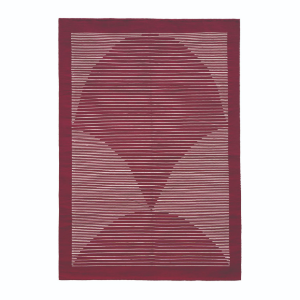 Burgundy Lotus Rug KL50