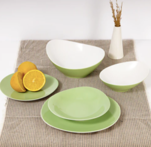 Tunisie Island Dinner Set - Green, 25 Pieces