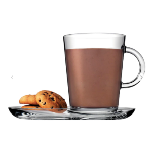 Pasabahce Tribeca Mug & Saucer Set - 4 Pieces
