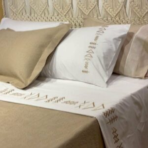 Flat Embroidered sheet  Boho set