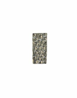 Rectangle Button – Small Silver