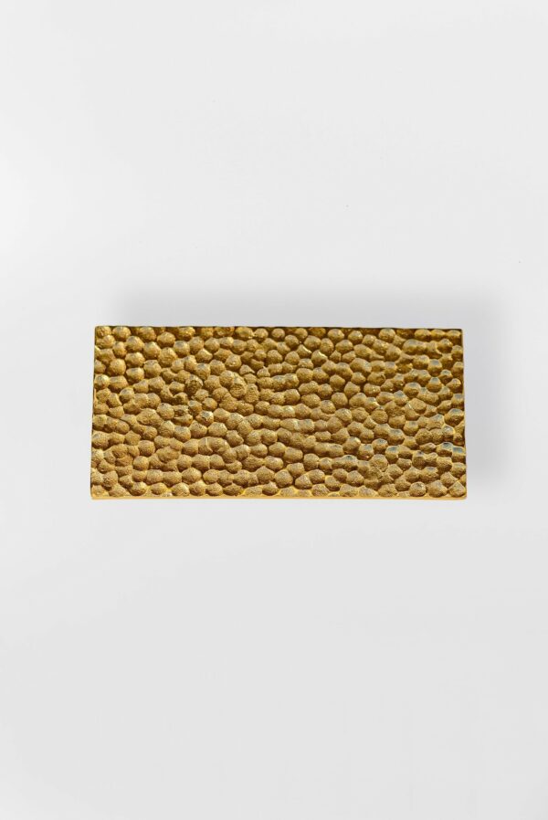 Rectangle Button – Large Gold