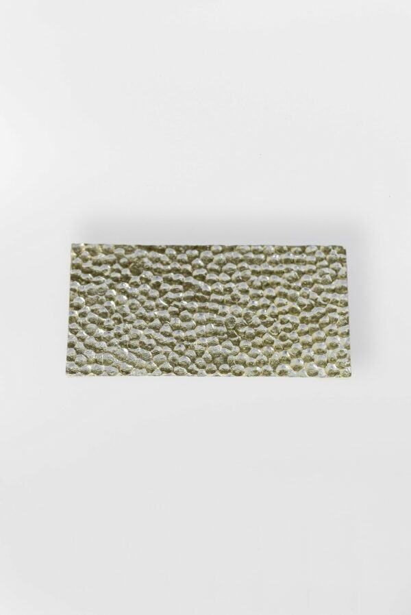 Rectangle Button – Large Silver