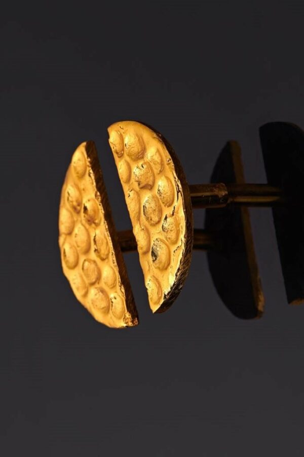 Half Moon Button – Small Gold