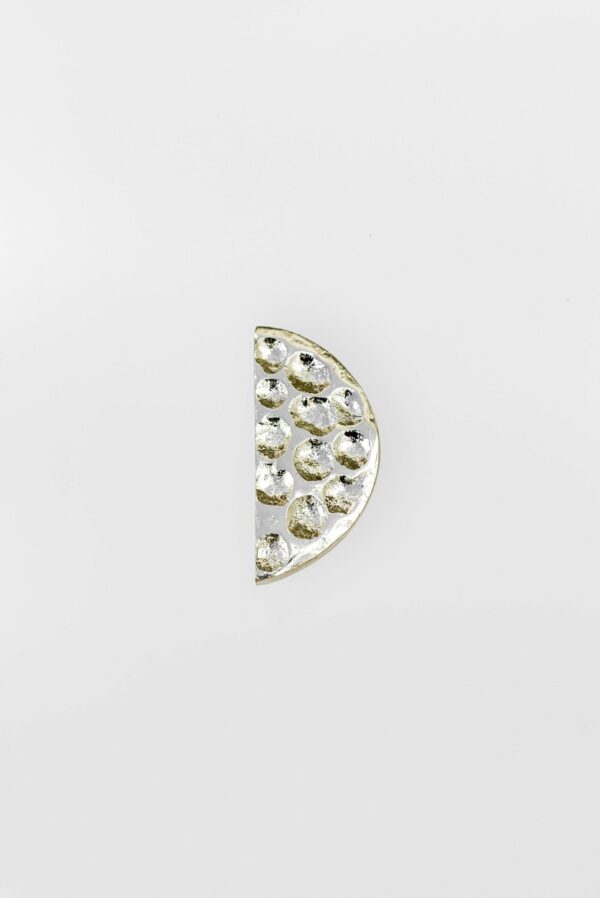 Half Moon Button – Small Silver
