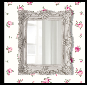 Pretty Shabby Rectangular Chic - Antique cream