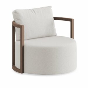 Arm Chair - Orange Leather