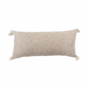 Beige Lined Akhmim Cushion KL5 - 30X65 cm, With Insert