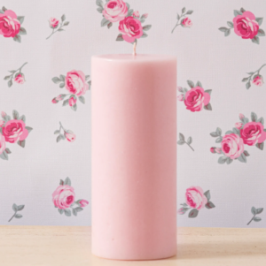 Rose pillar candles
