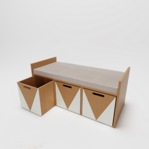 Eska Sofa with storage - Pine 120 cm