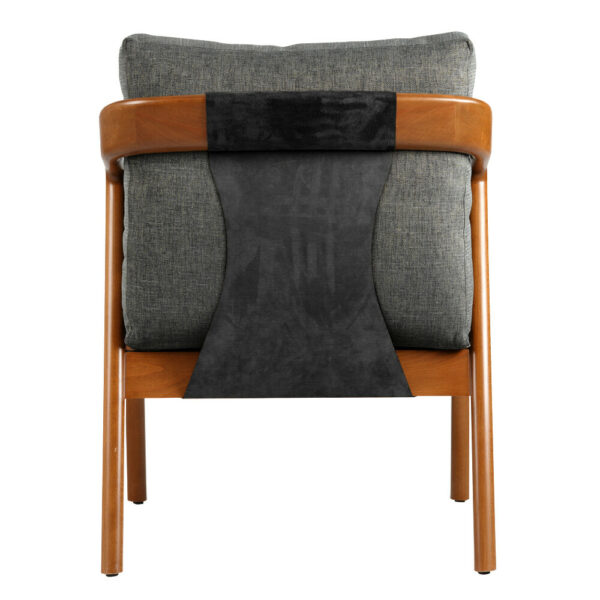 OLI - Wood Armchair with a leather back