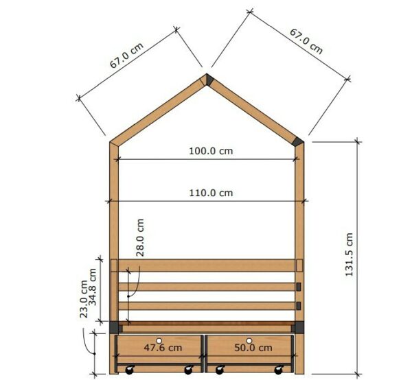 House Bed with storage