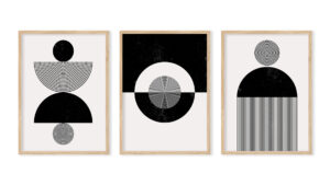 Black and white contemporary abstract