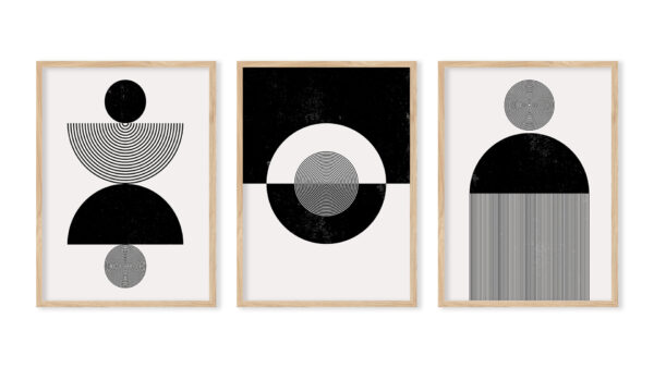 Black and white contemporary abstract