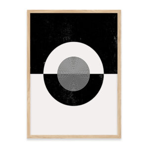 Black and white contemporary abstract