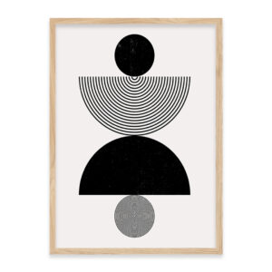 Black and white contemporary abstract