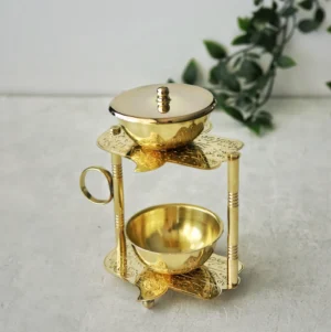 Copper Fatma Hand coffee set & incense - Silver nickel plated