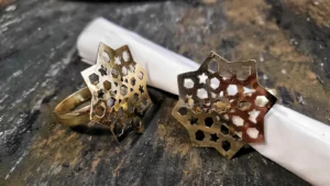 Islamic star Napkin ring - Silver