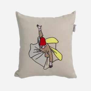 dancing tanoura embroidered pillow square