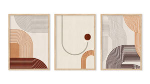Geometric Rainbow Beige