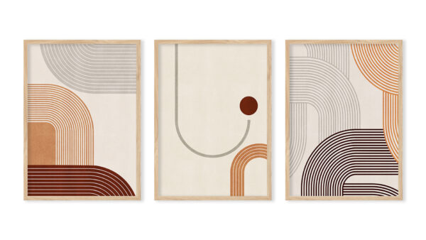 Geometric Rainbow Beige
