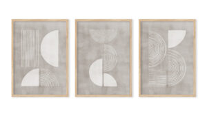 Set Of 3 Geometric Abstract