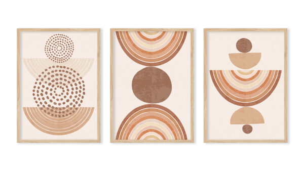 rainbows and circles shapes