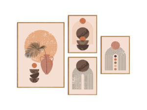 Set of 4 Frames Boho Style