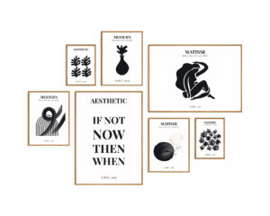 7 Set of Abstract Matisse - golden