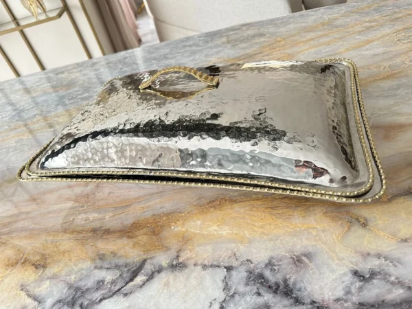 Stella rectangular platter with cover