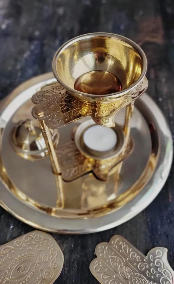Copper Fatma Hand coffee set & incense