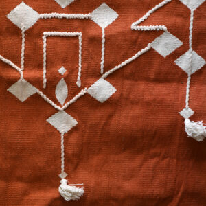 Insight Cotton Kilim Rug - 1.0 m x 1.5 m, Coral