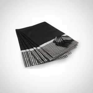 Set of 6 black and silver placemats