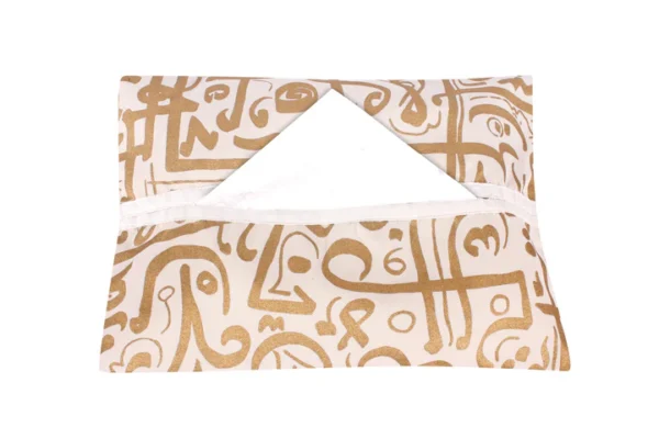 Golden Calligraphy and Chain tissue box