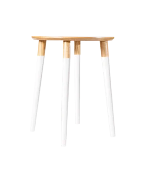 Basic colored leg side table -   White leg