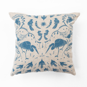 Flock Cushion - Cover Only, Blue