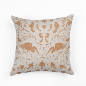 Flock Cushion - Cover Only, Ochre