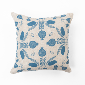 Grapevine Cushion - With Insert, Blue
