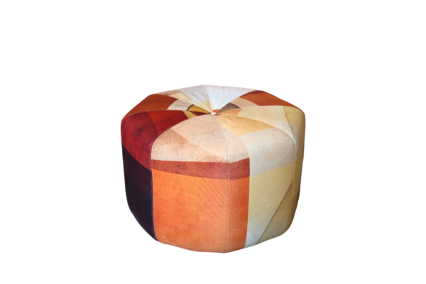 Upholstered octagonal pouf