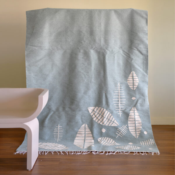Leaves Cotton Kilim Rug