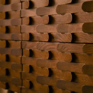 Large LEAF TV. UNIT - Dark Oak
