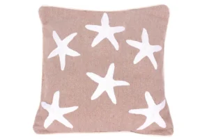 Hand-Knitted Beach House Star Cushion