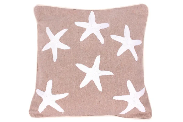 Hand-Knitted Beach House Star Cushion