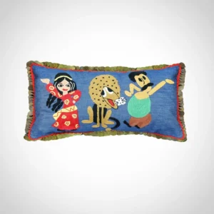 Meet Cairo Nights: El Leila El Kebira Shagea El Cima Cushion - Blue