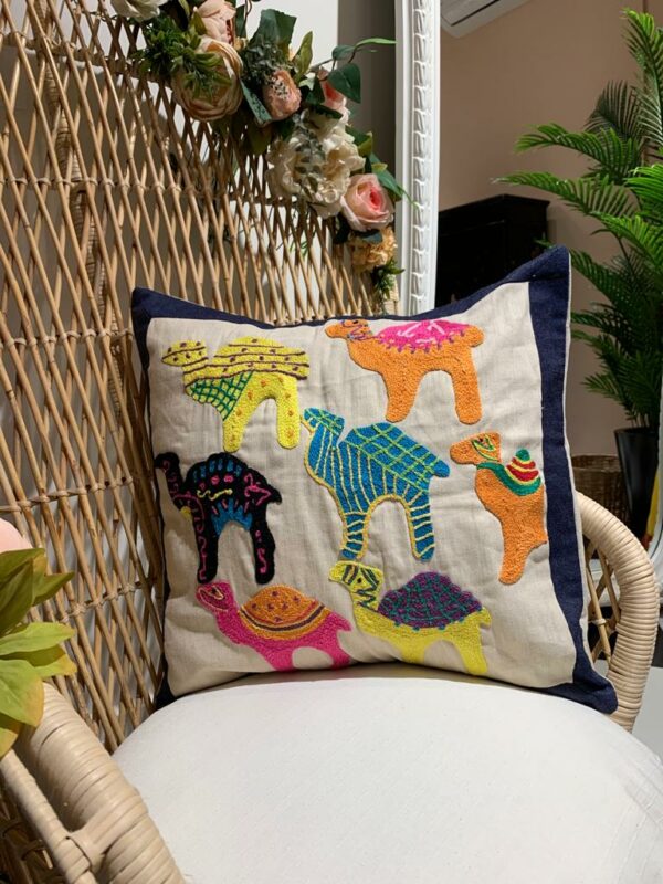 Take a Colorful Journey: Camel Design Cushion for Your Home